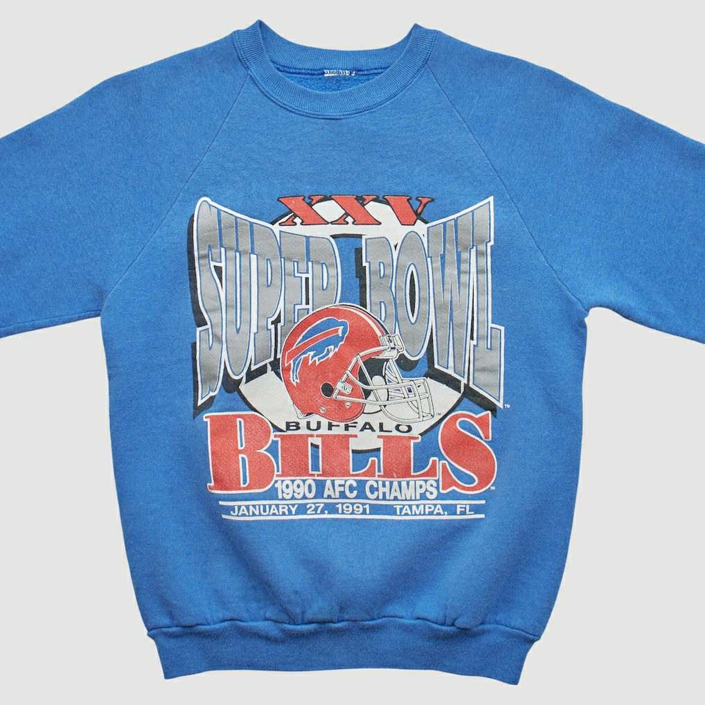 Buffalo Bills 1990 Pullover Sweatshirt Blue Vintage | Fanatics