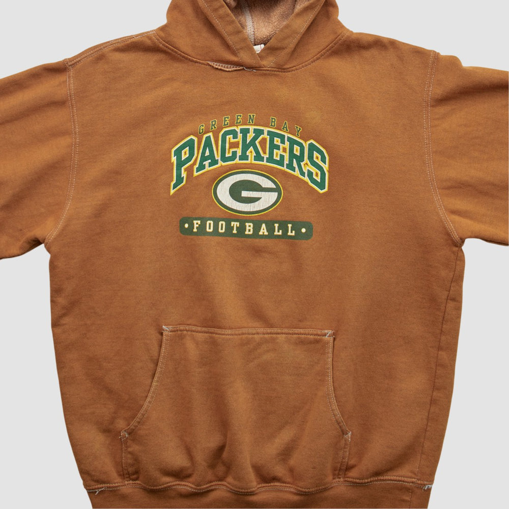 Green Bay Packers NFL 2000s Hooded Pullover Sweatshirt Brown Vintage | Fanatics