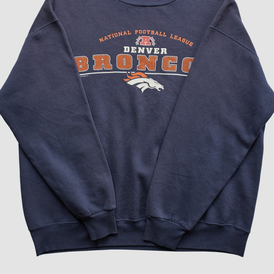 Denver Broncos Lee Apparel 2001 Pullover Sweatshirt Navy Vintage | Fanatics
