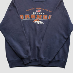 Denver Broncos Lee Apparel 2001 Pullover Sweatshirt Navy Vintage | Fanatics