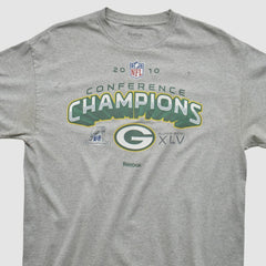 Green Bay Packers Reebok 2010 T-shirt Heather Gray Vintage | Fanatics