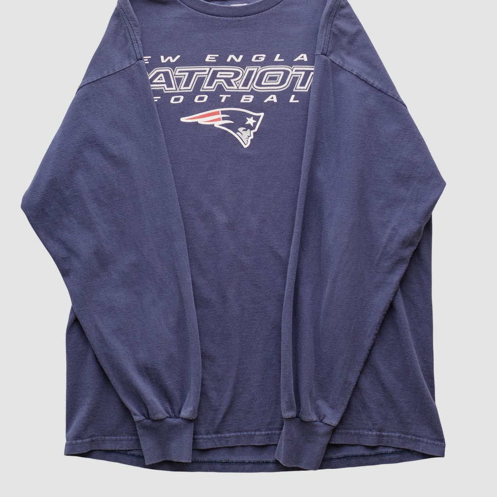 New England Patriots NFL 2000s Long Sleeve T-shirt Navy Vintage | Fanatics