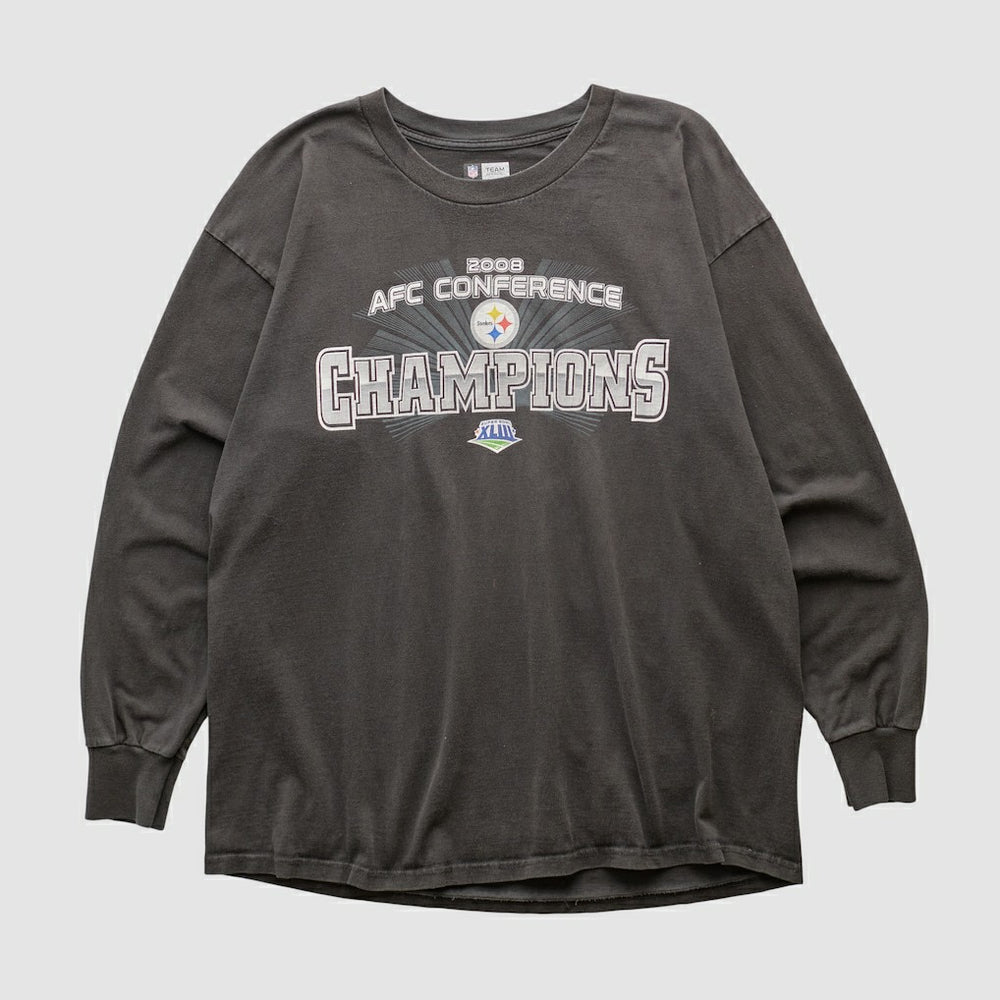 Pittsburgh Steelers NFL 2008 Long Sleeve T-shirt Black Vintage | Fanatics