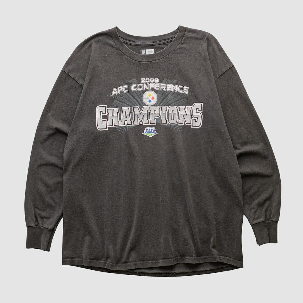 Pittsburgh Steelers NFL 2008 Long Sleeve T-shirt Black Vintage | Fanatics