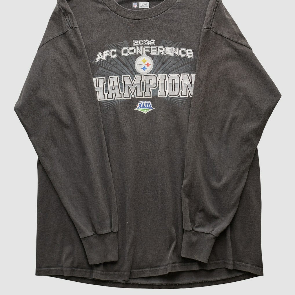 Pittsburgh Steelers NFL 2008 Long Sleeve T-shirt Black Vintage | Fanatics