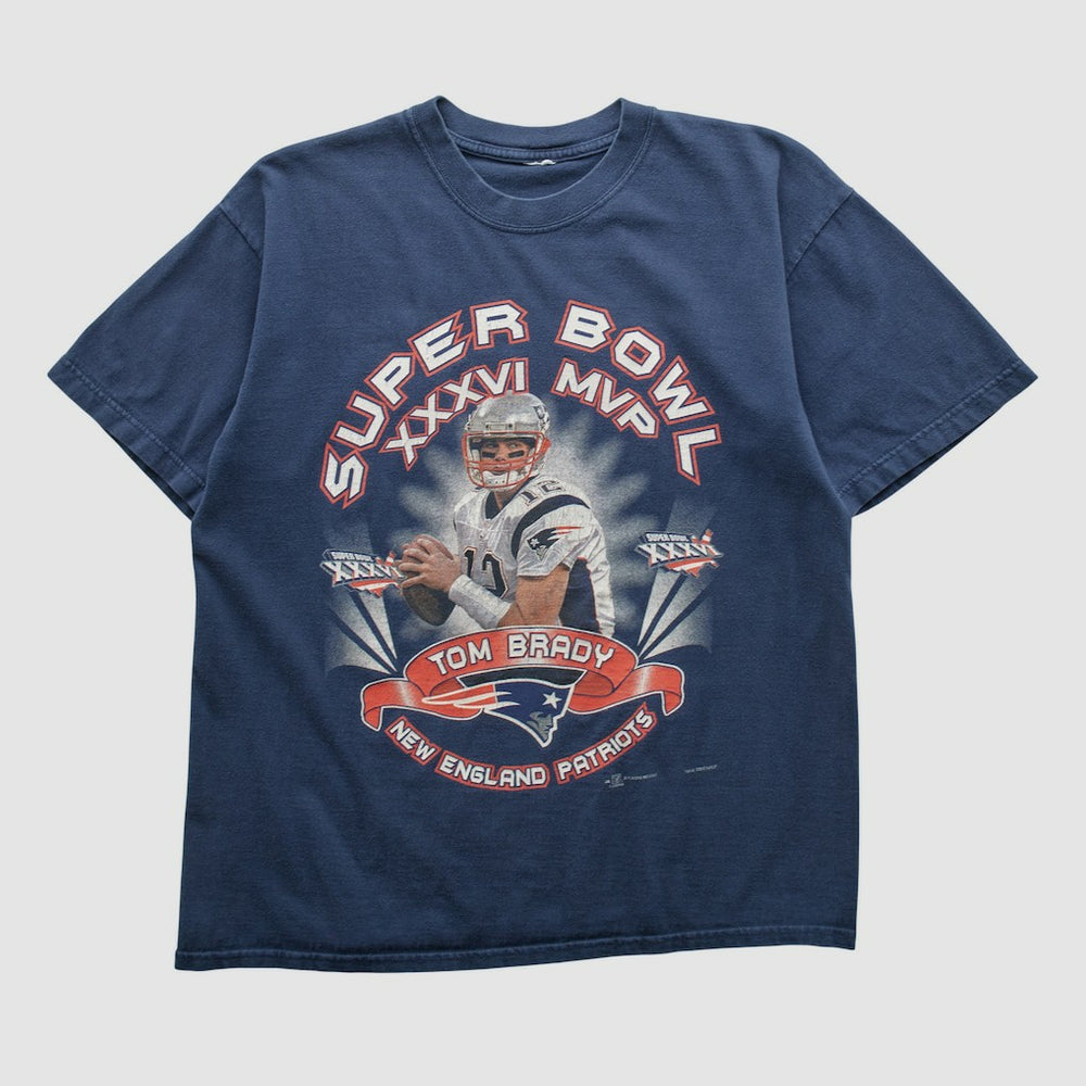 New England Patriots 2002 T-shirt Navy Vintage | Fanatics