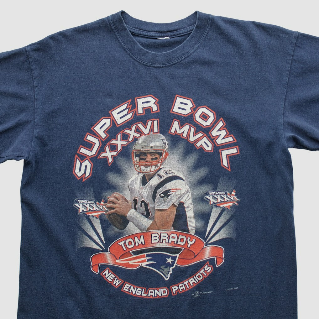 New England Patriots 2002 T-shirt Navy Vintage | Fanatics