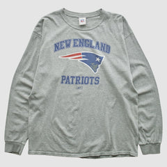 New England Patriots NFL 2000s Long Sleeve T-shirt Heather Gray Vintage | Fanatics