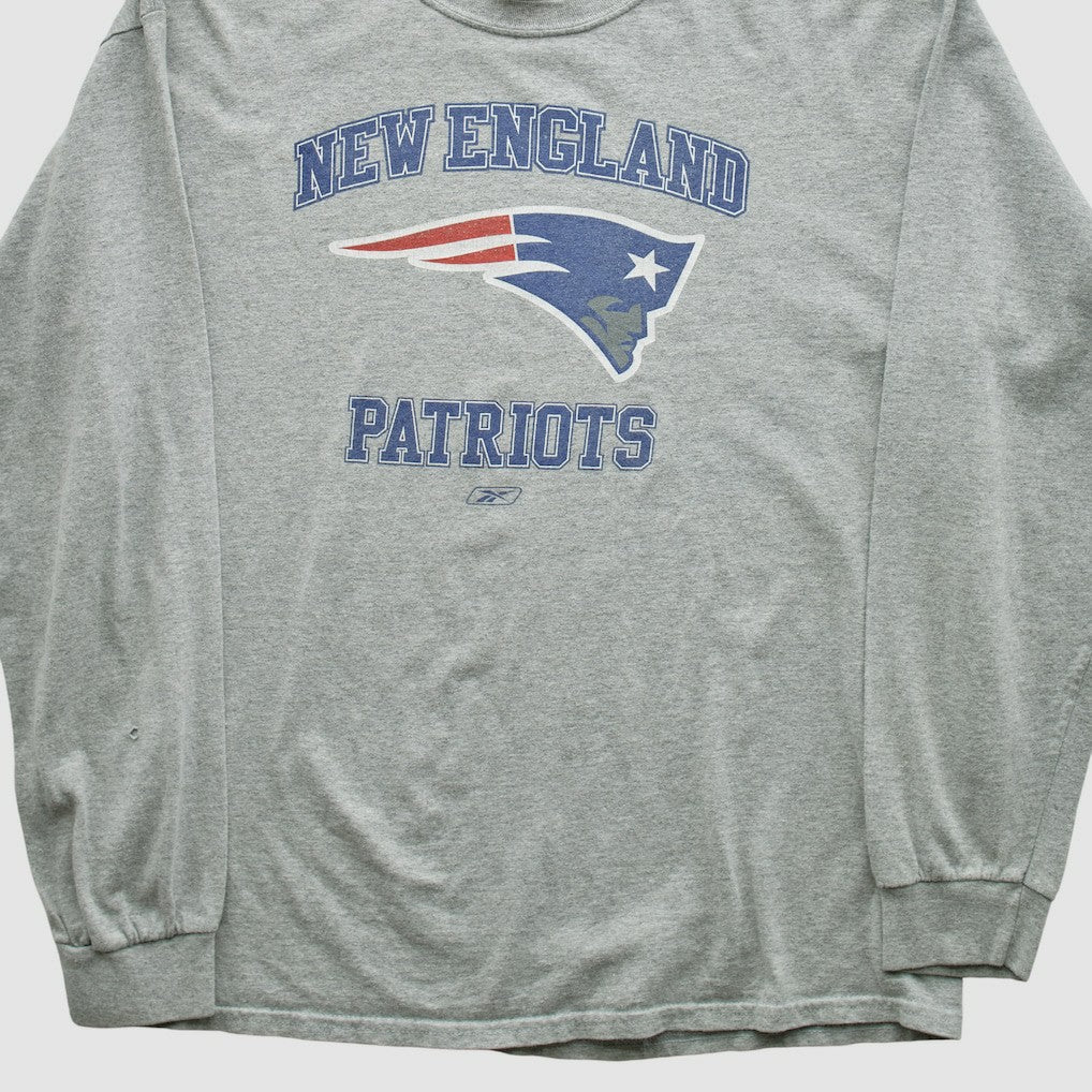 New England Patriots NFL 2000s Long Sleeve T-shirt Heather Gray Vintage | Fanatics