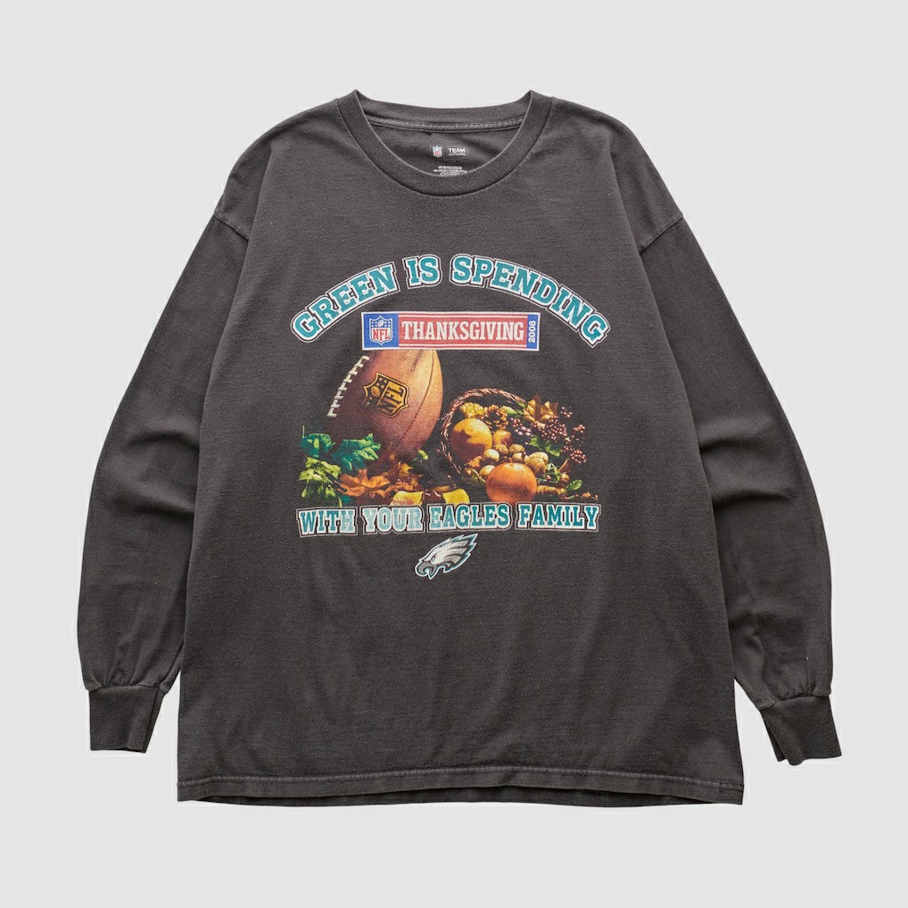 Philadelphia Eagles NFL 2008 Long Sleeve T-shirt Charcoal Vintage | Fanatics