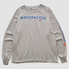 Denver Broncos NFL 2000s Long Sleeve T-shirt Heather Gray Vintage | Fanatics