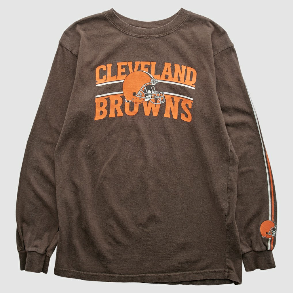 Cleveland Browns Reebok 2000s Long Sleeve T-shirt Brown Vintage | Fanatics