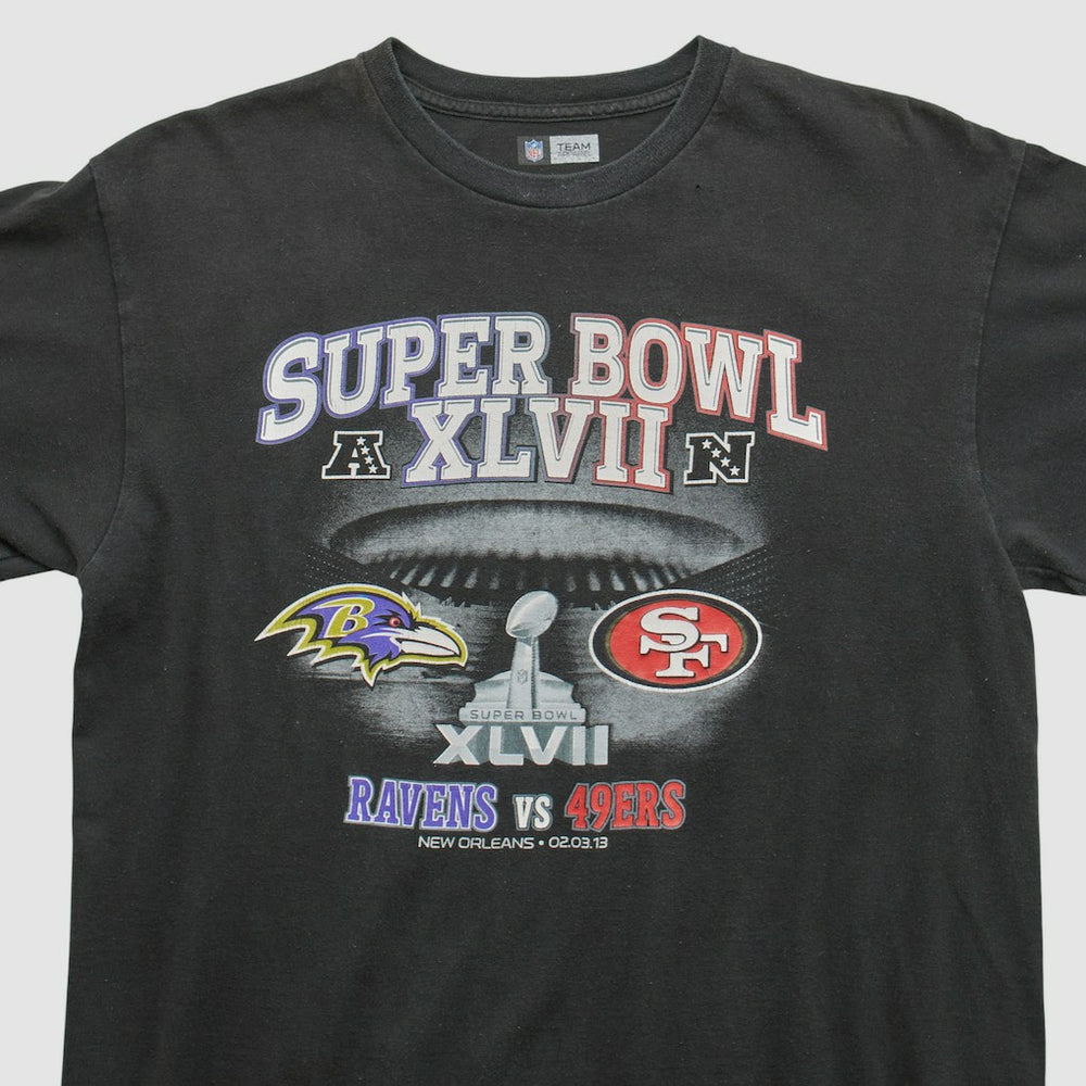 Superbowl XLVII NFL 2013 T-shirt Black Vintage | Fanatics