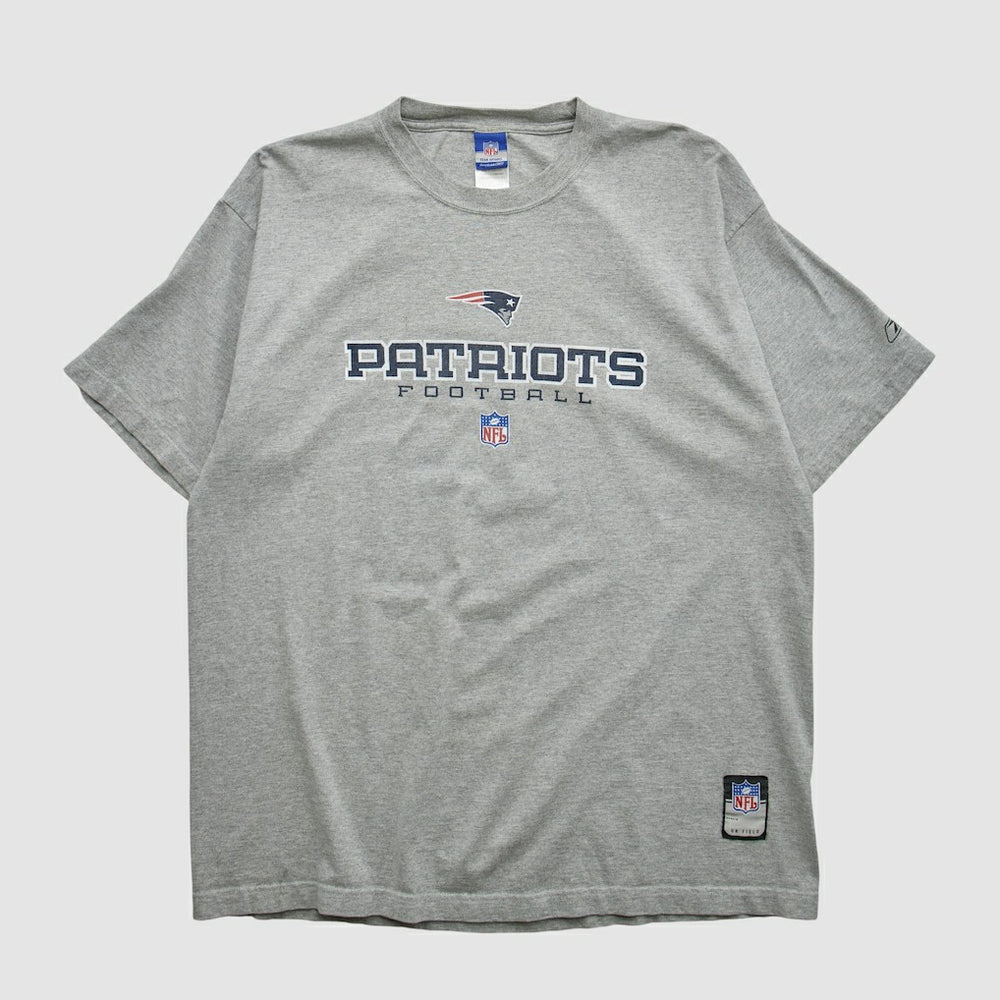 New England Patriots Reebok 2000s T-shirt Heather Gray Vintage | Fanatics