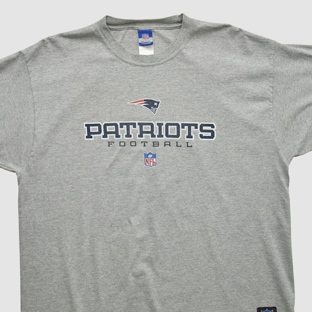 New England Patriots Reebok 2000s T-shirt Heather Gray Vintage | Fanatics