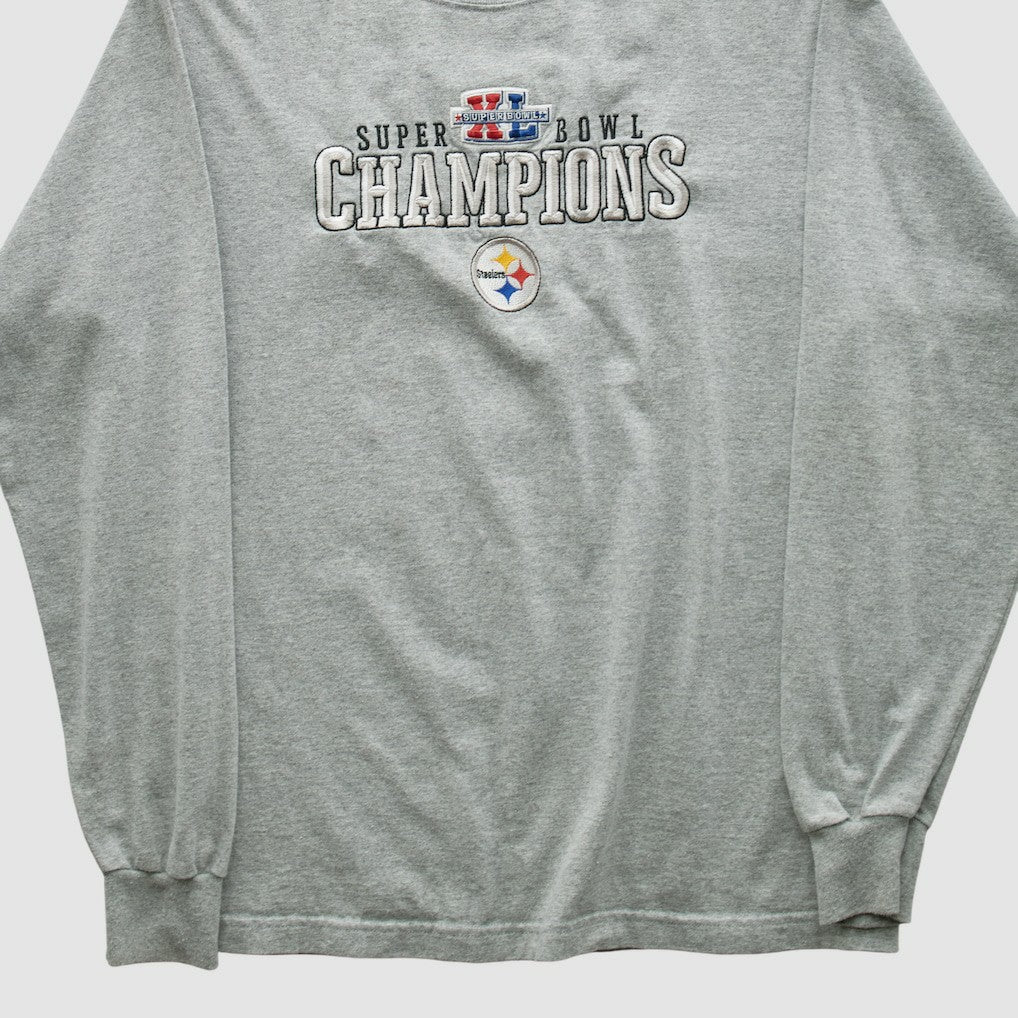 Pittsburgh Steelers Reebok 2006 Long Sleeve T-shirt Gray Vintage | Fanatics