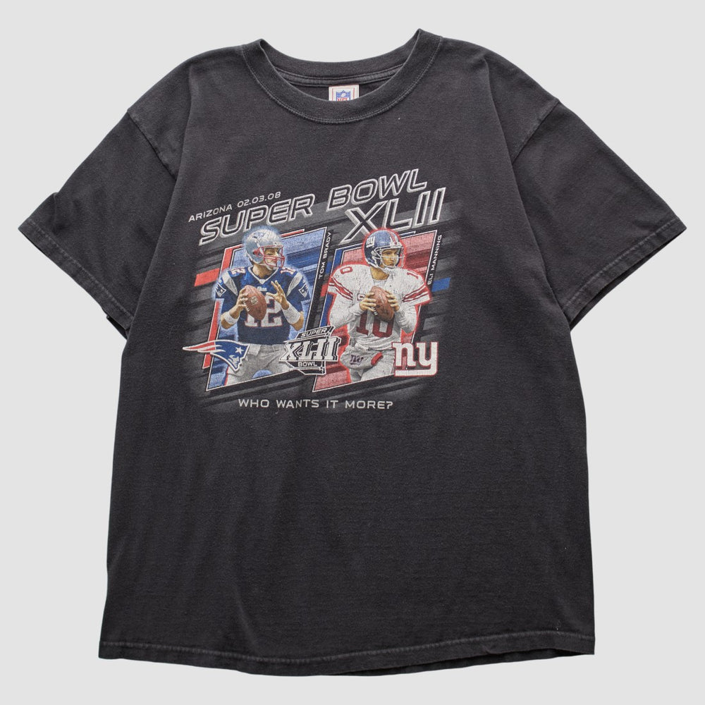 Superbowl XLII NFL 2008 T-shirt Black Vintage | Fanatics