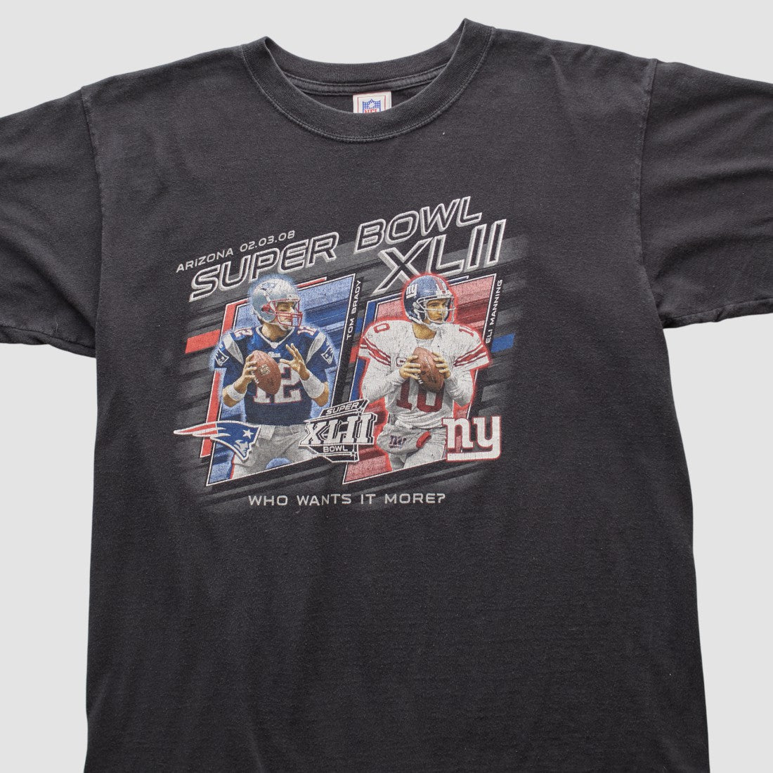 Superbowl XLII NFL 2008 T-shirt Black Vintage | Fanatics