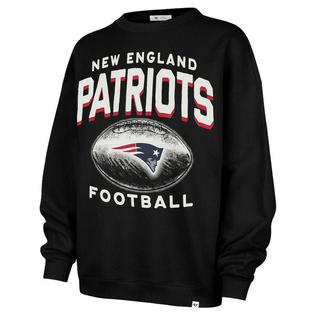 New England Patriots '47 Women's Arch Cloud Oversized Sweatshirt Black | 47 brand