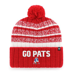 New England Patriots '47 Local Cuffed Knit Hat with Pom Red | 47 brand