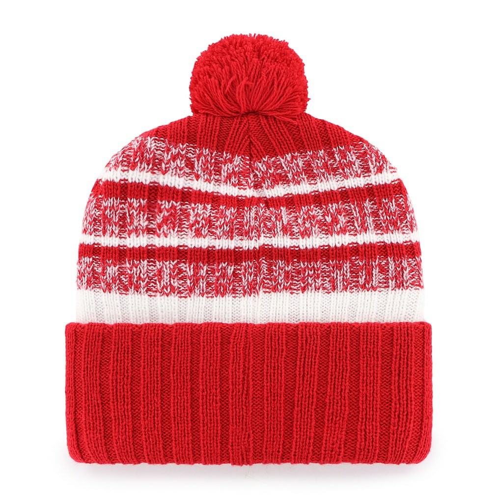 New England Patriots '47 Local Cuffed Knit Hat with Pom Red | 47 brand
