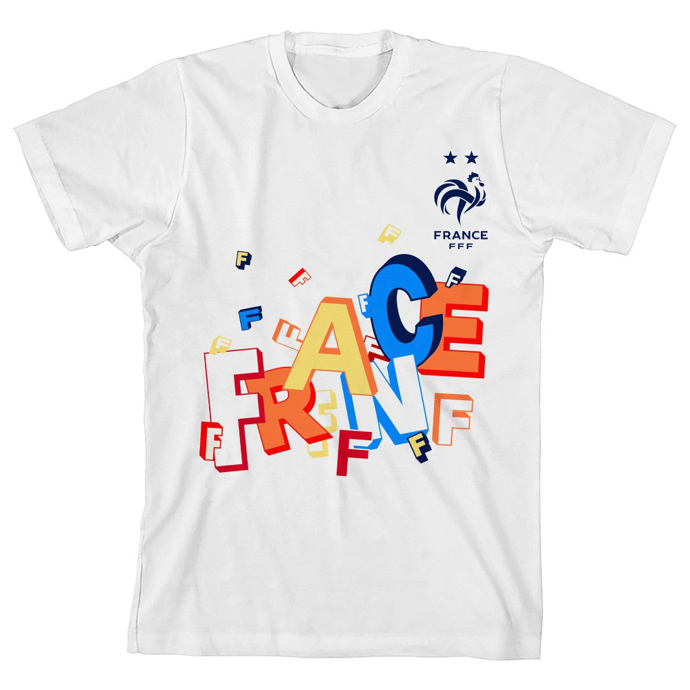 France National Team Youth FFF T-Shirt White - FIFA World CUP