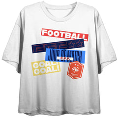 France National Team Women's White Jour De Match Cropped T-Shirt - FIFA World CUP