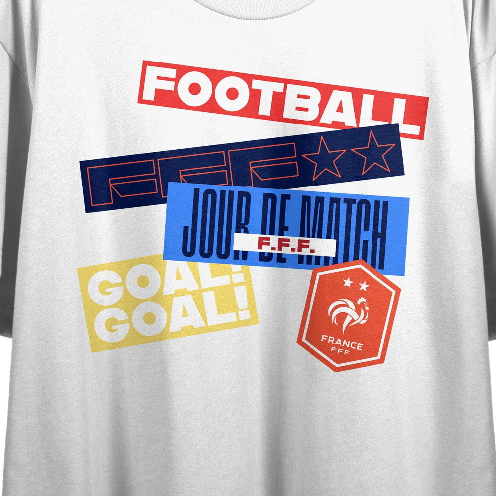 France National Team Women's White Jour De Match Cropped T-Shirt - FIFA World CUP