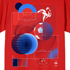 France National Team Abstract Art T-Shirt Red - FIFA World CUP