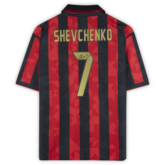 Andriy Shevchenko AC Milan Autographed 1994 Red/Black Home Jersey Icons - FIFA World CUP