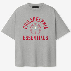 Philadelphia 76ers Fear of God x Barkley L. Hendricks Unisex 90's T-Shirt Heather Gray - NBA