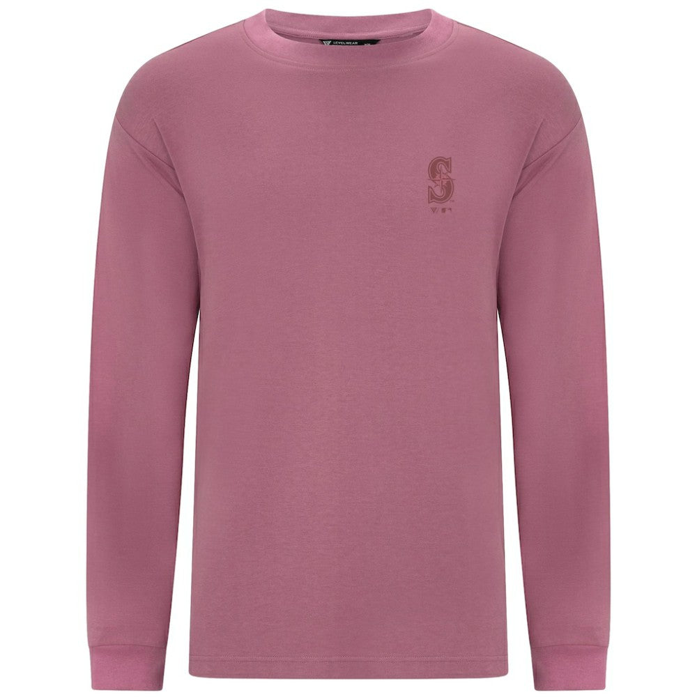 Seattle Mariners Levelwear Bridal Rose Luxe Signature Long Sleeve T-Shirt - MLB