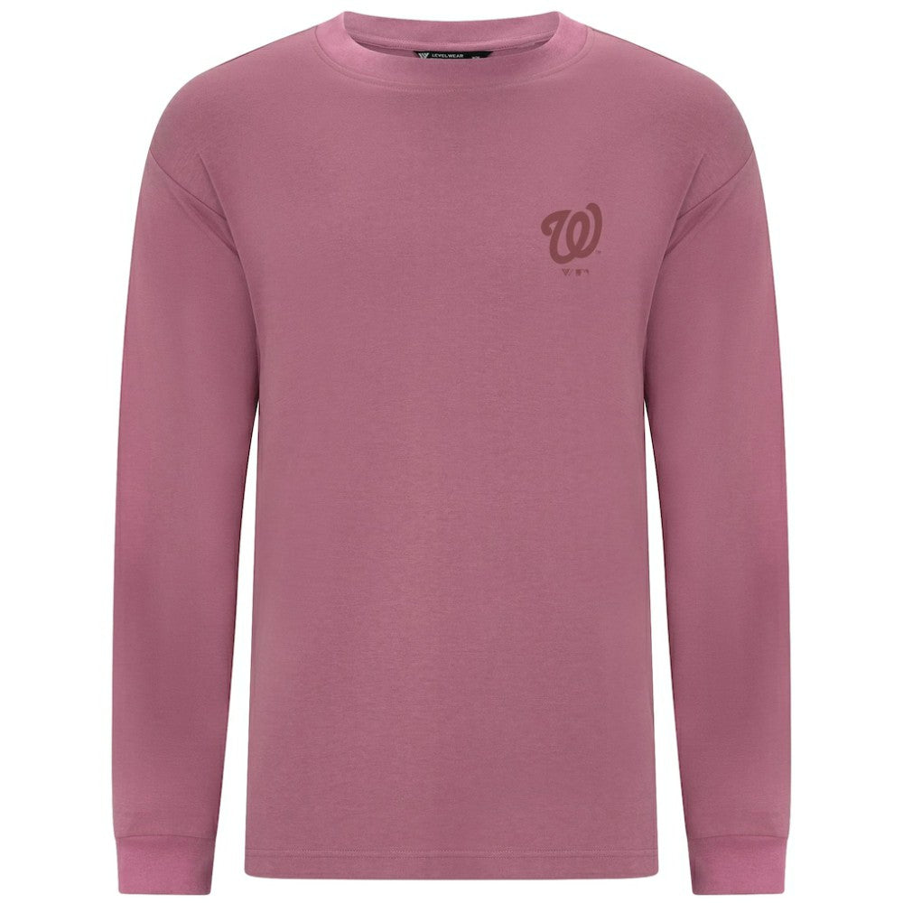 Washington Nationals Levelwear Bridal Rose Luxe Signature Long Sleeve T-Shirt - MLB
