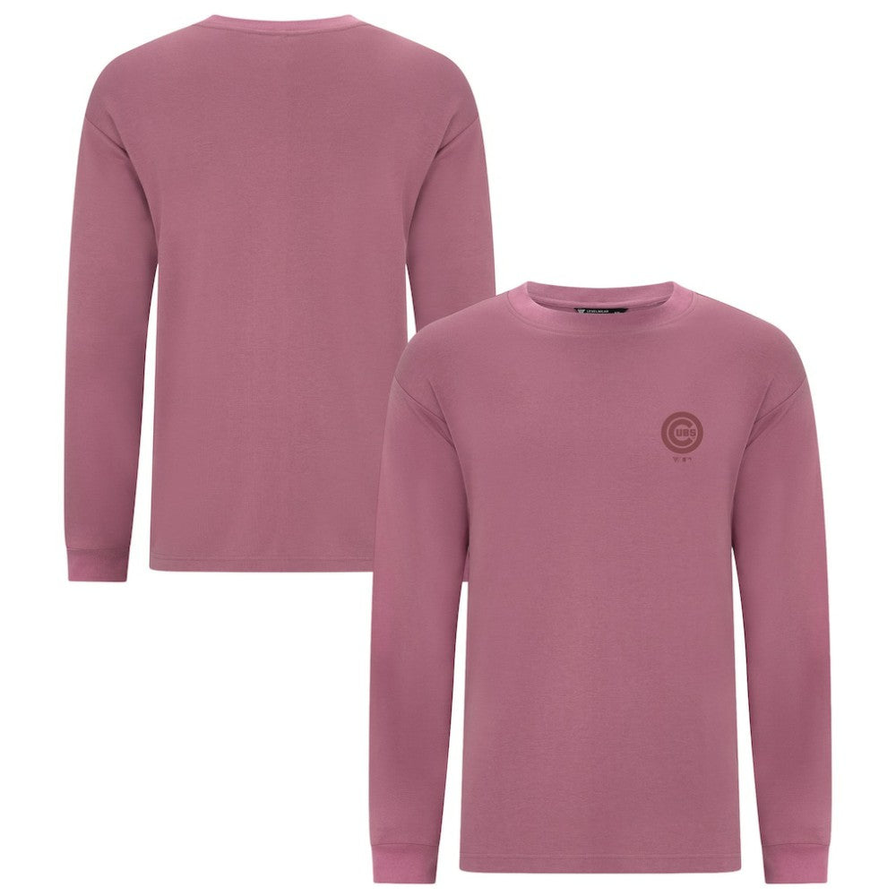 Chicago Cubs Levelwear Bridal Rose Luxe Signature Long Sleeve T-Shirt - MLB