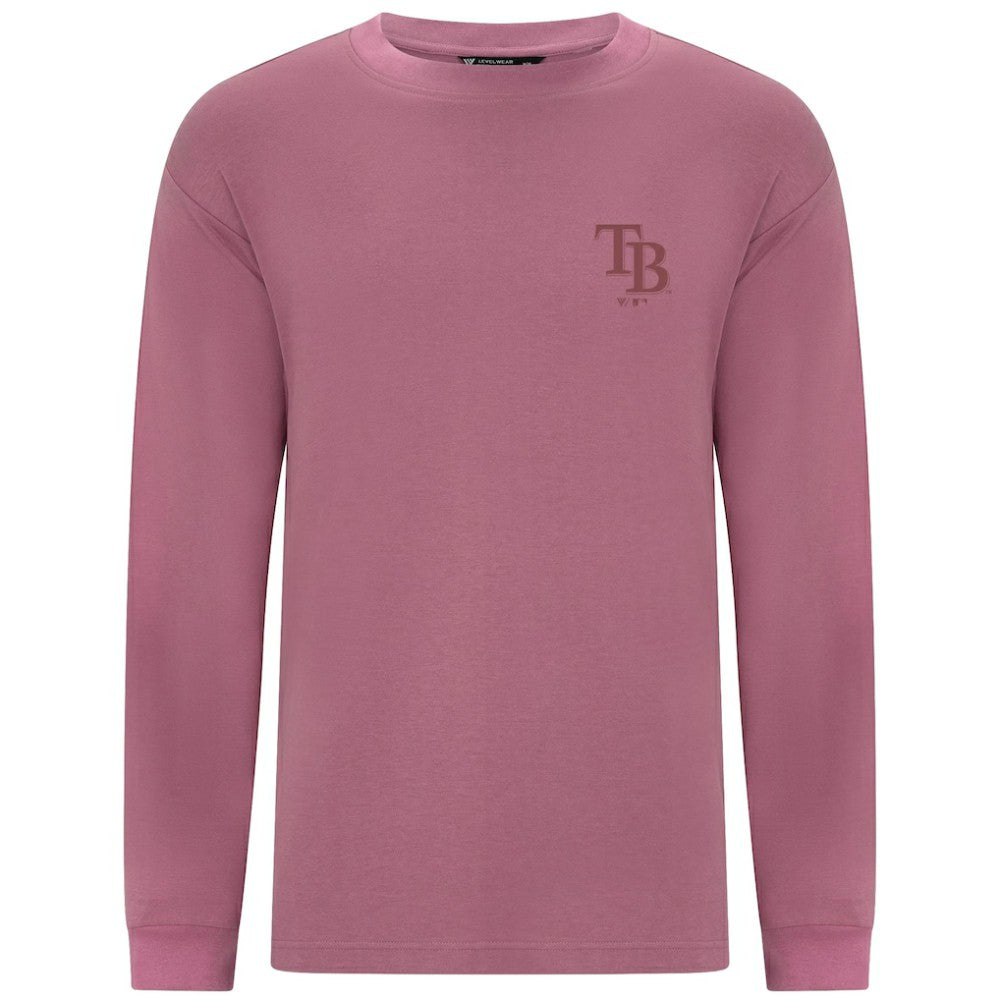 Tampa Bay Rays Levelwear Bridal Rose Luxe Signature Long Sleeve T-Shirt - MLB