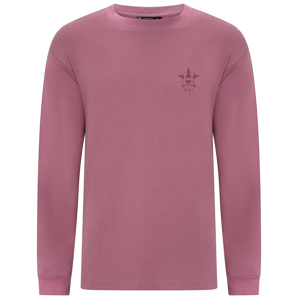 Houston Astros Levelwear Bridal Rose Luxe Signature Long Sleeve T-Shirt - MLB