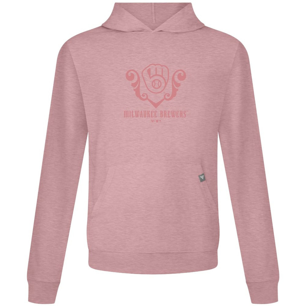 Milwaukee Brewers Levelwear Bridal Rose Relay Pullover Hoodie - MLB