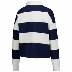New England Patriots '47 Women's Clubhouse Hall Raven Rugby Long Sleeve T-Shirt Navy/White | 47 brand