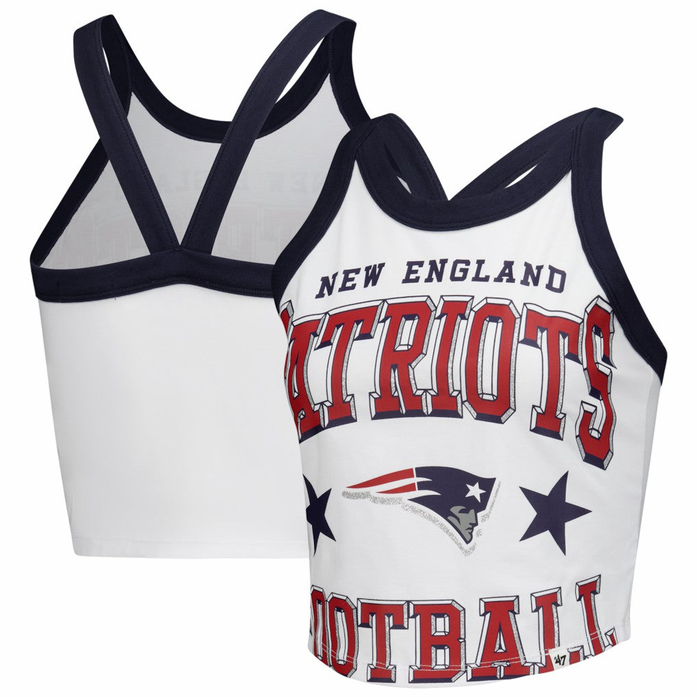 New England Patriots '47 Women's Energize Sporty Tank Top White | 47 brand