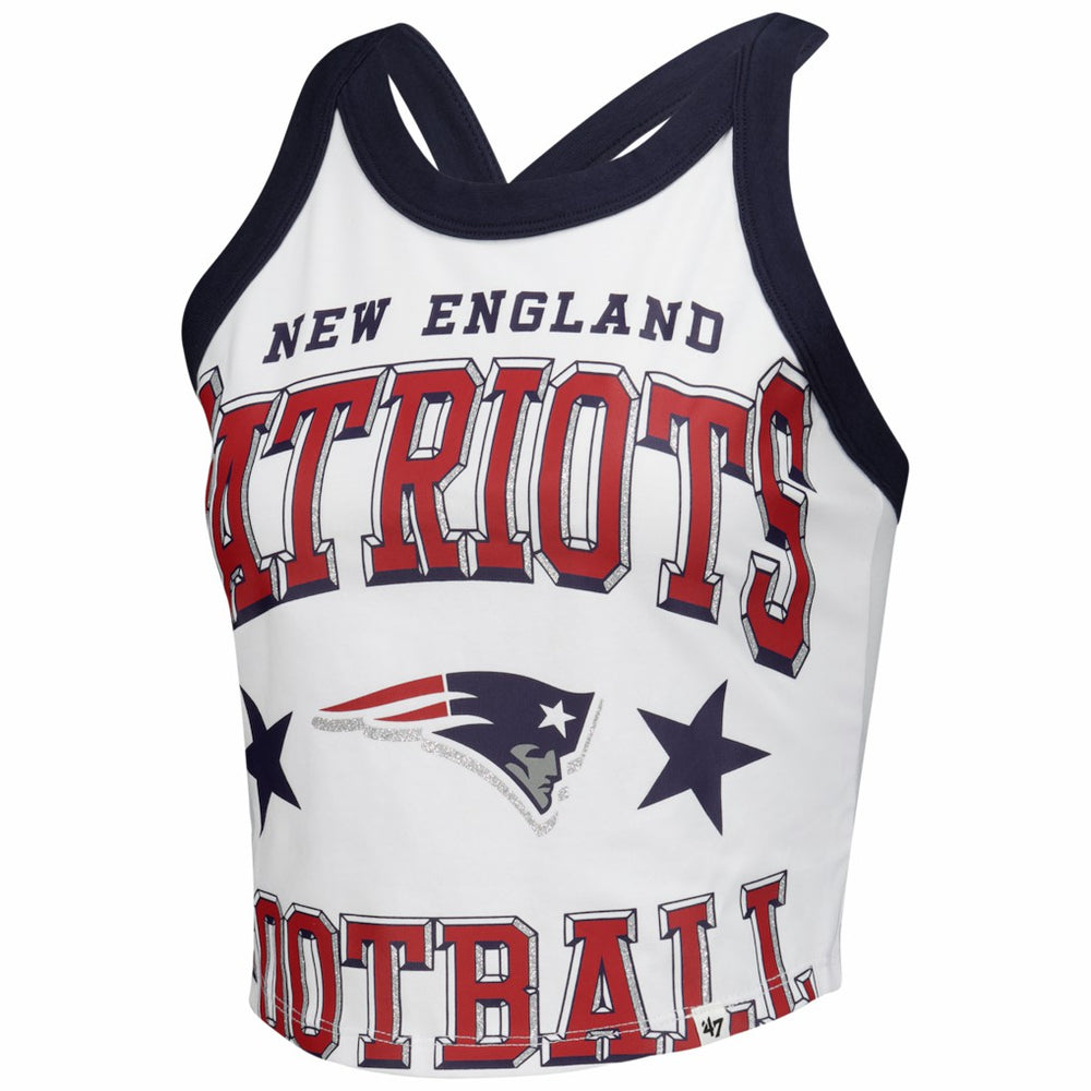 New England Patriots '47 Women's Energize Sporty Tank Top White | 47 brand