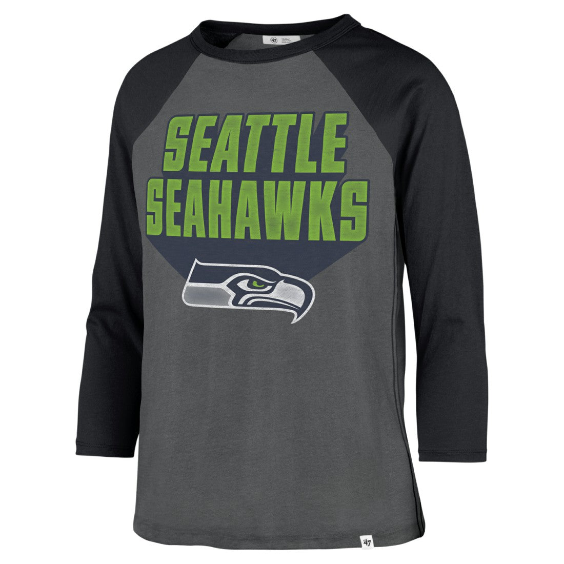 Seattle Seahawks '47 Women's Jetset Ava Raglan Long Sleeve T-Shirt Charcoal | 47 brand
