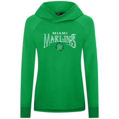 Miami Marlins Levelwear Women's St. Patrick's Day Slender Raglan Hoodie - MLB