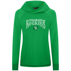 Colorado Rockies Levelwear Women's St. Patrick's Day Slender Raglan Hoodie - MLB