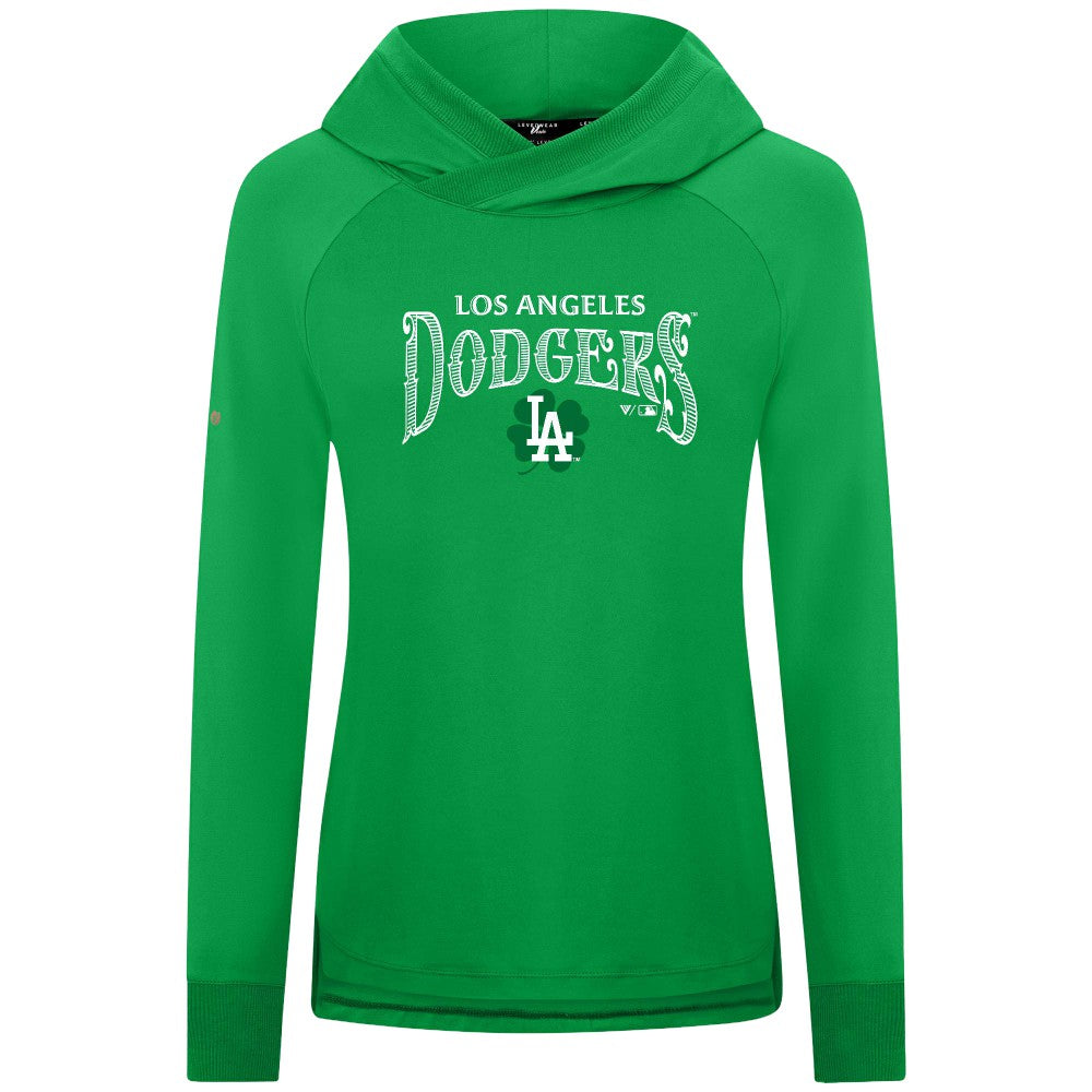 Los Angeles Dodgers Levelwear Women's St. Patrick's Day Slender Raglan Hoodie - MLB
