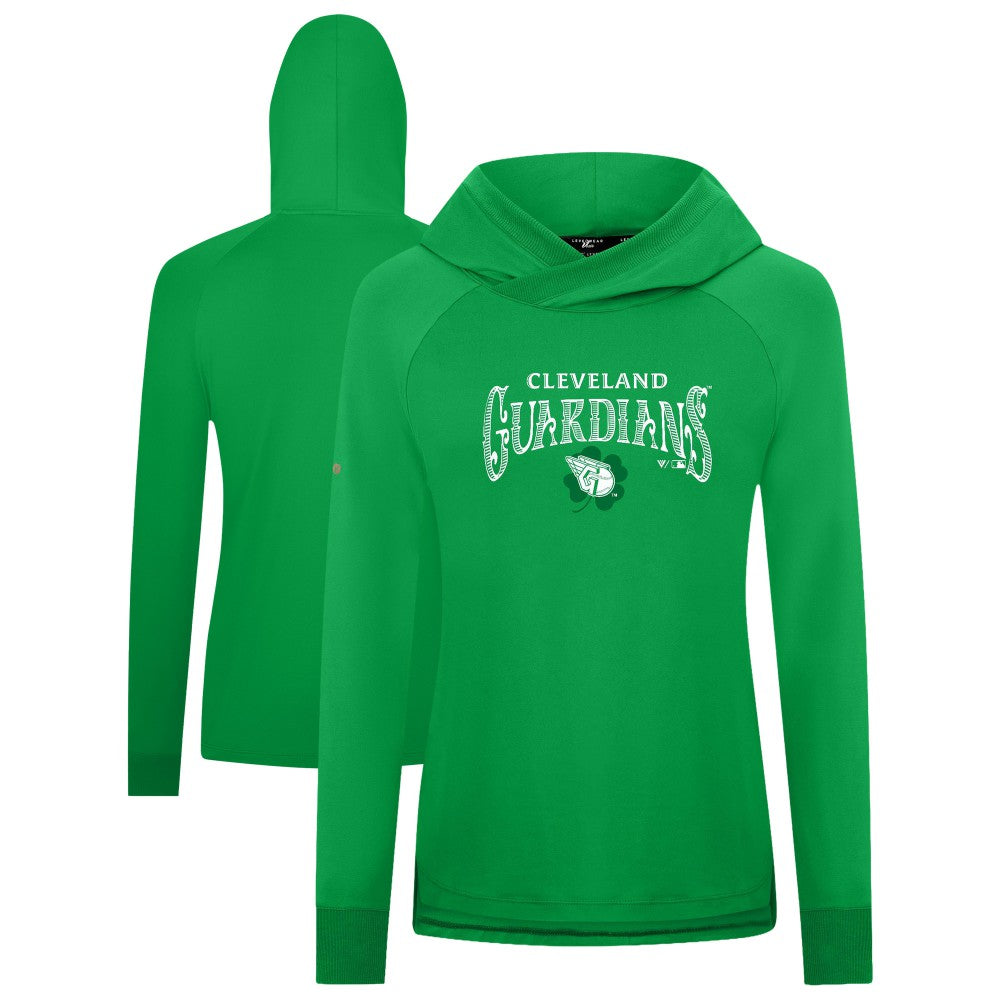 Cleveland Guardians Levelwear Women's St. Patrick's Day Slender Raglan Hoodie - MLB