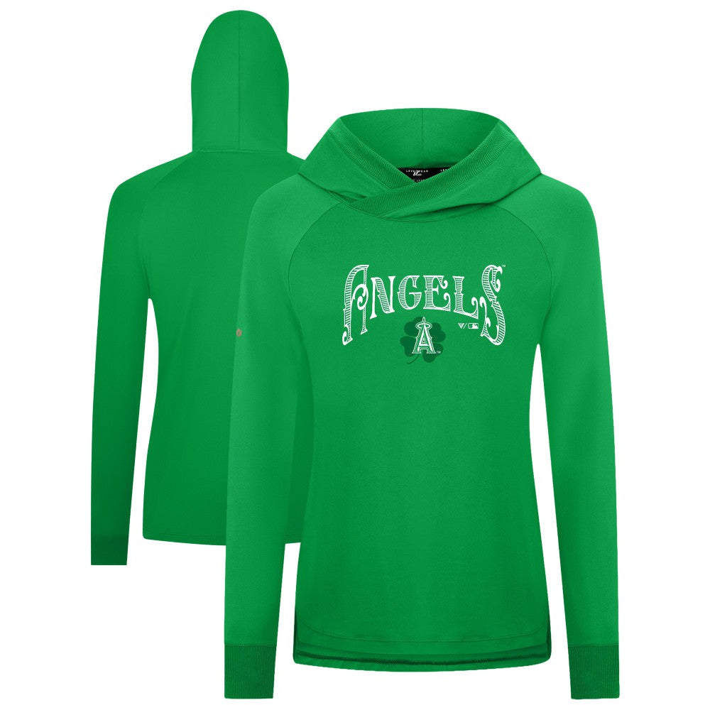 Los Angeles Angels Levelwear Women's St. Patrick's Day Slender Raglan Hoodie - MLB