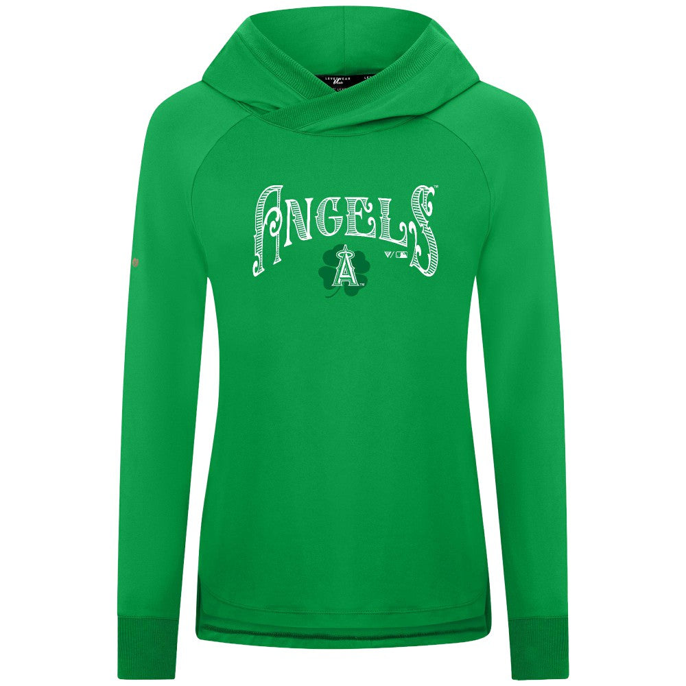 Los Angeles Angels Levelwear Women's St. Patrick's Day Slender Raglan Hoodie - MLB
