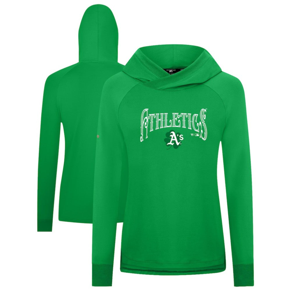 Athletics Levelwear Women's St. Patrick's Day Slender Raglan Hoodie - MLB