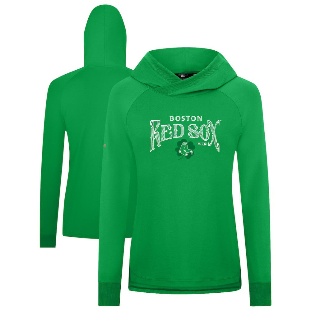Boston Red Sox Levelwear Women's St. Patrick's Day Slender Raglan Hoodie - MLB