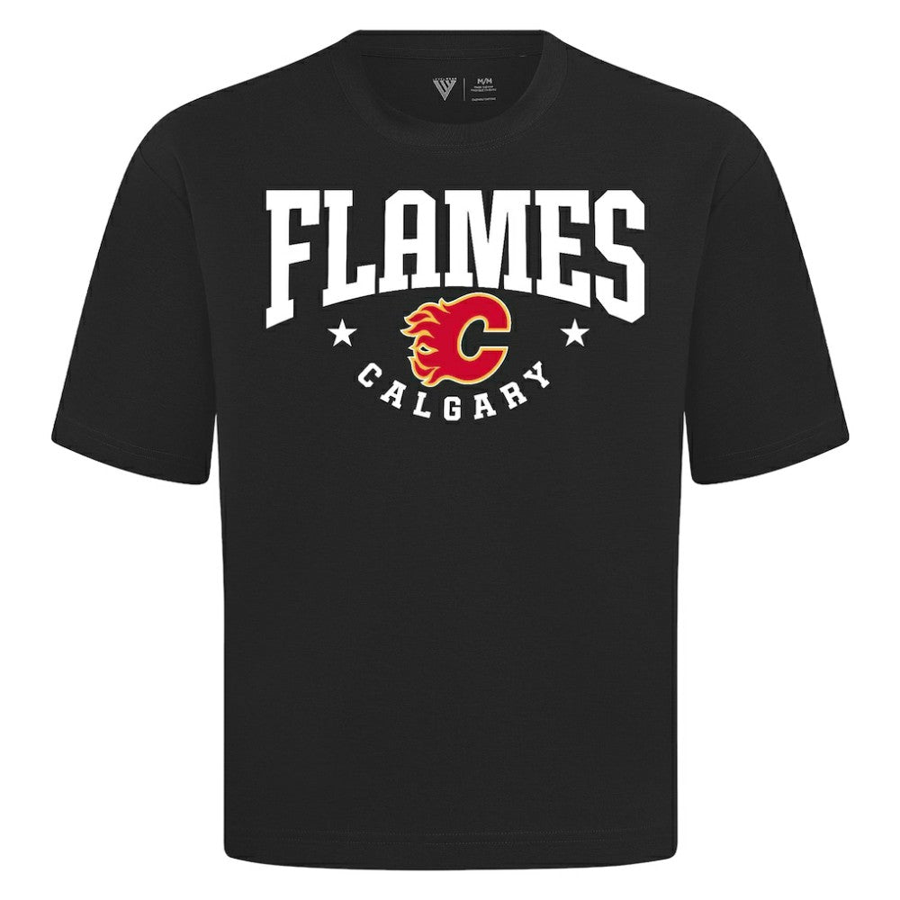 Calgary Flames Levelwear Luxe Signature Knit T-Shirt - Black - NHL